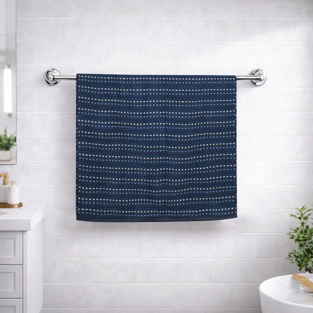 Toalla De Ba&ntilde;o Stripe Nautica Home 100% Algod&oacute;n76x137cm Azul image number 1.0