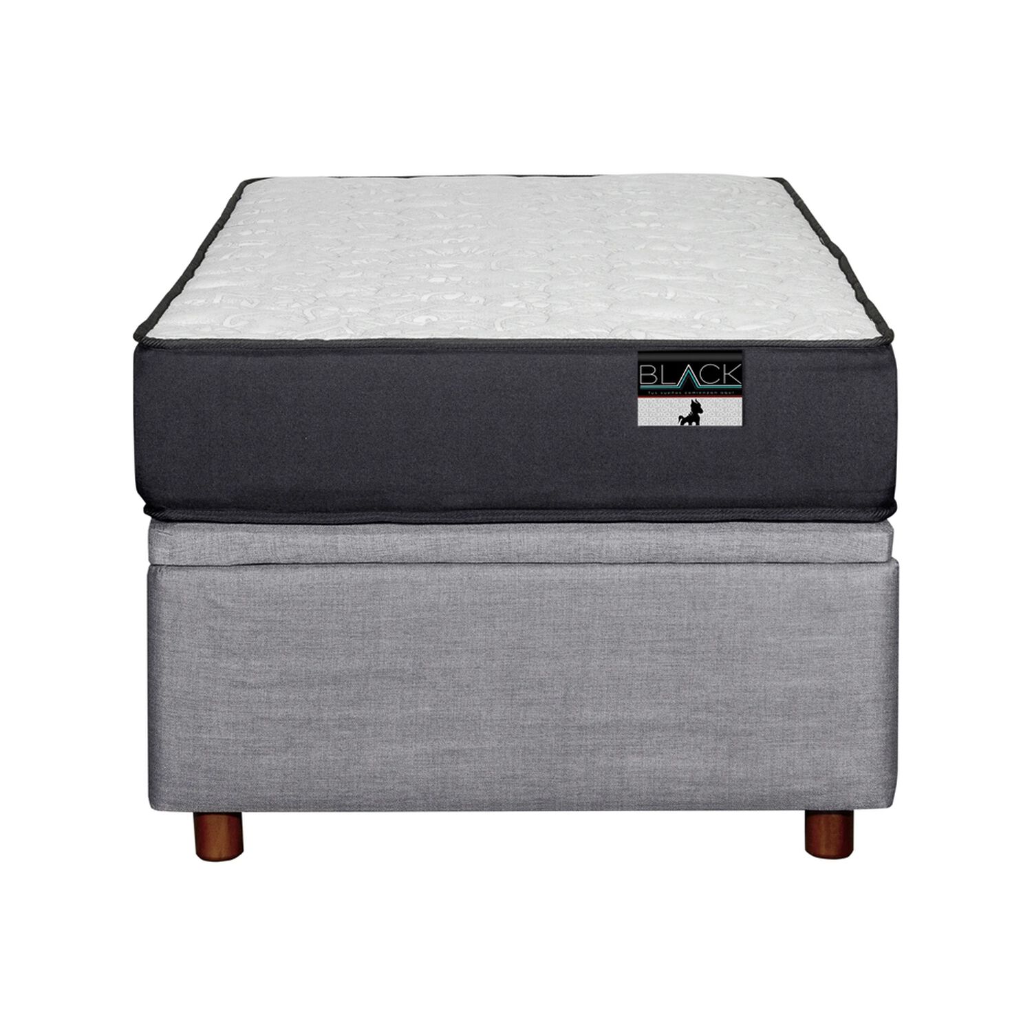 Cama Ba&uacute;l Mons Black / 1.5 Plazas / Base Normal image number 4.0