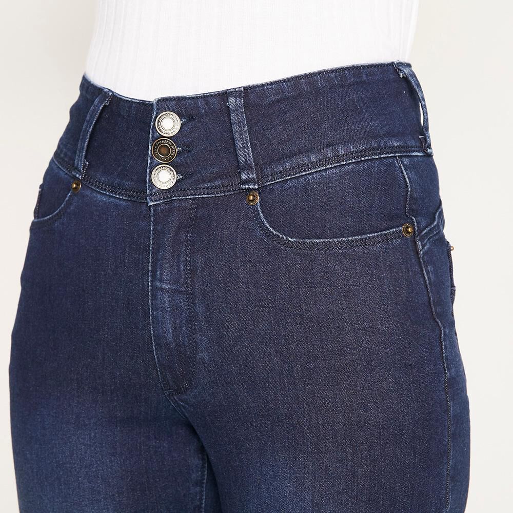 Jeans Pretina Ancha Botones Tiro Alto Sculpture Mujer Freedom image number 3.0