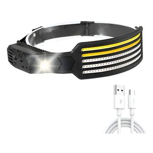 Lampara Linterna De Uso Frontal Con 5 Leds Recargable