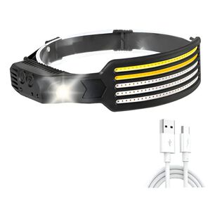 Lampara Linterna De Uso Frontal Con 5 Leds Recargable