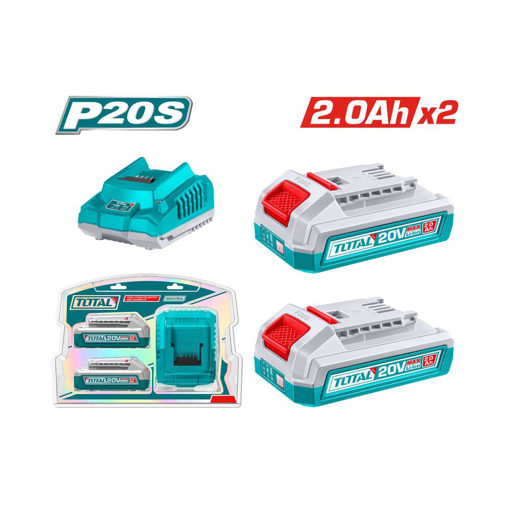 Kit Cargador Y 2 Bater&iacute;as 20v 2ah Total image number 4.0