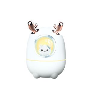 Humidificador Difusor Nave Espacial Gato Blanco Hogar