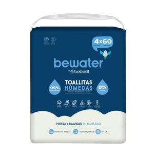 Wipes Toallitas Humedas Bebesit Pack 4X60 240 Unidades Bewater