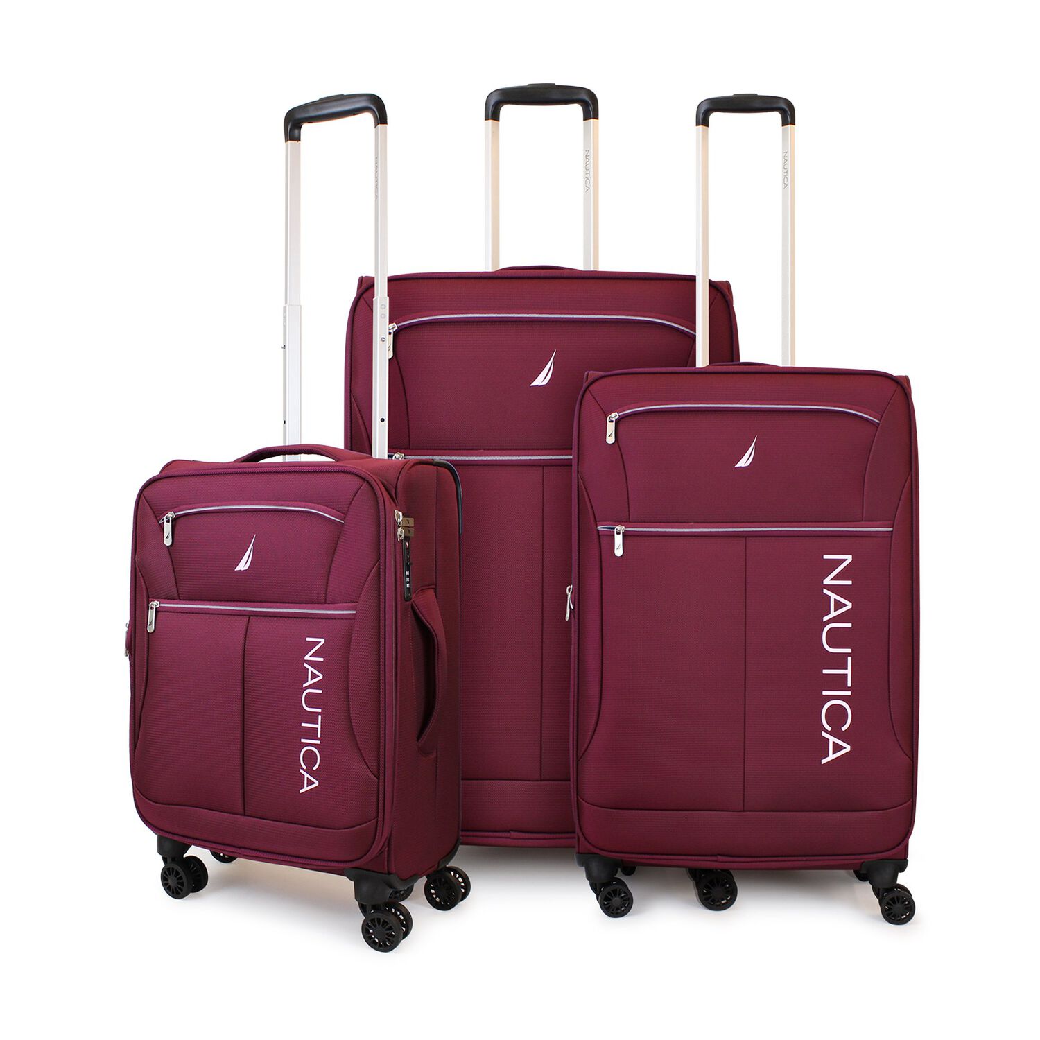 Set De 3 Maletas Blandas S+m+l Nautica Valencia Burdeo image number 0.0