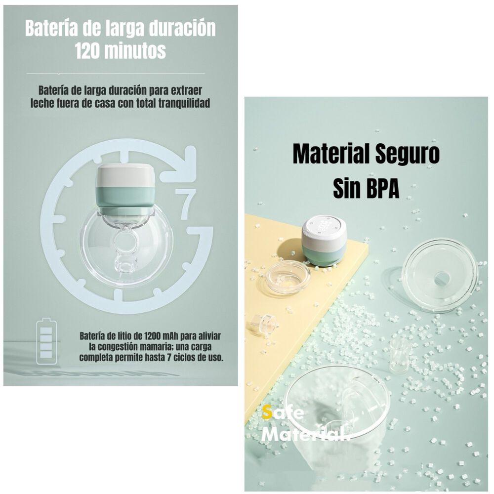 Extractor De Leche El&eacute;ctrico Manos Libre W103 Lubabycas image number 7.0