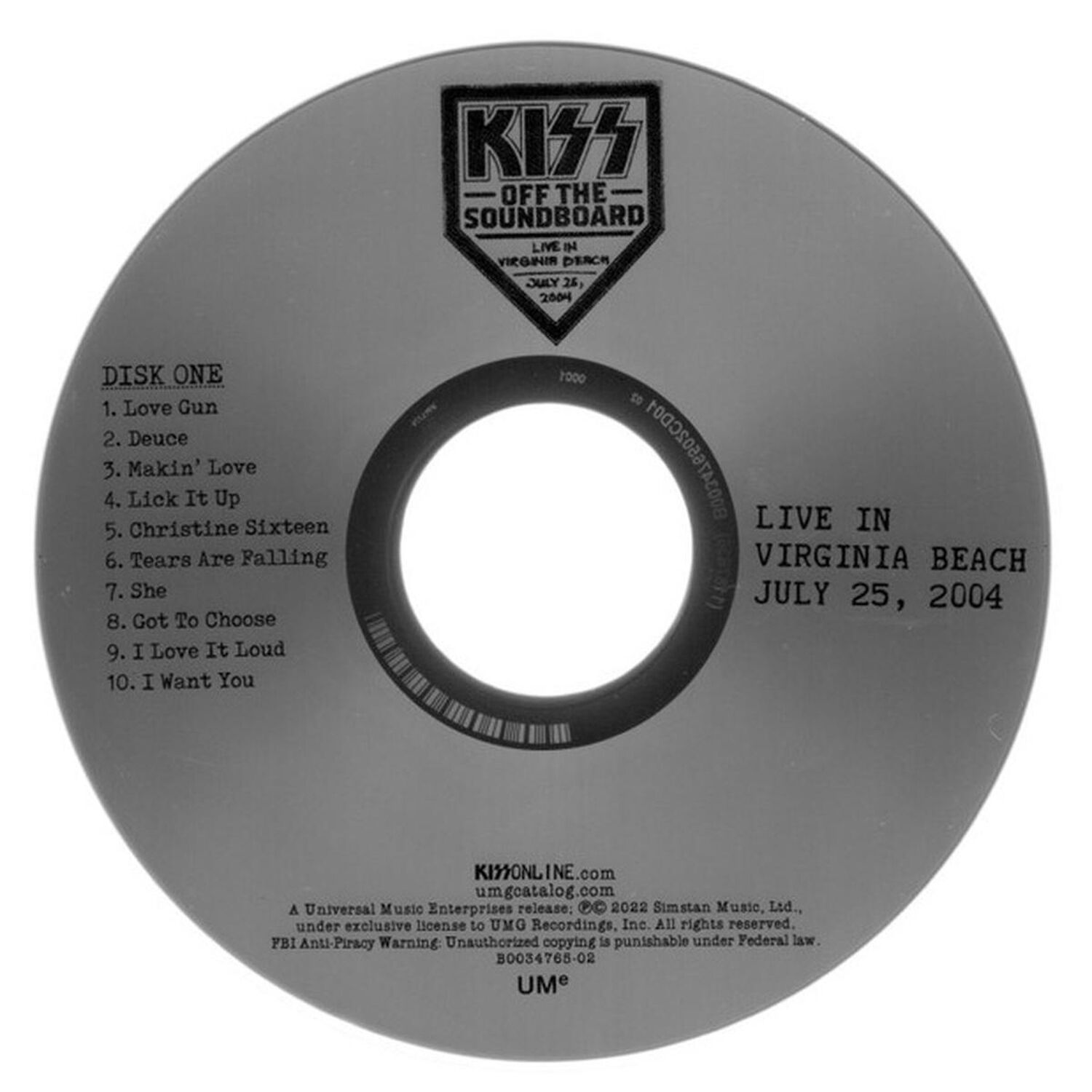 Kiss - Off The Soundboard: Live In Virginia Beach (2cd) | Cd image number 2.0
