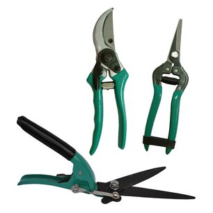 Set De 2 Tijeras De Podar + Tijera Corte De Pasto Green Season