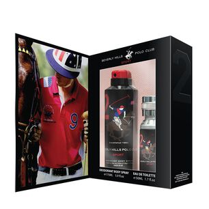 Set Club Polo Beverly Hills Sports Men Two Edt 50ml + Deo