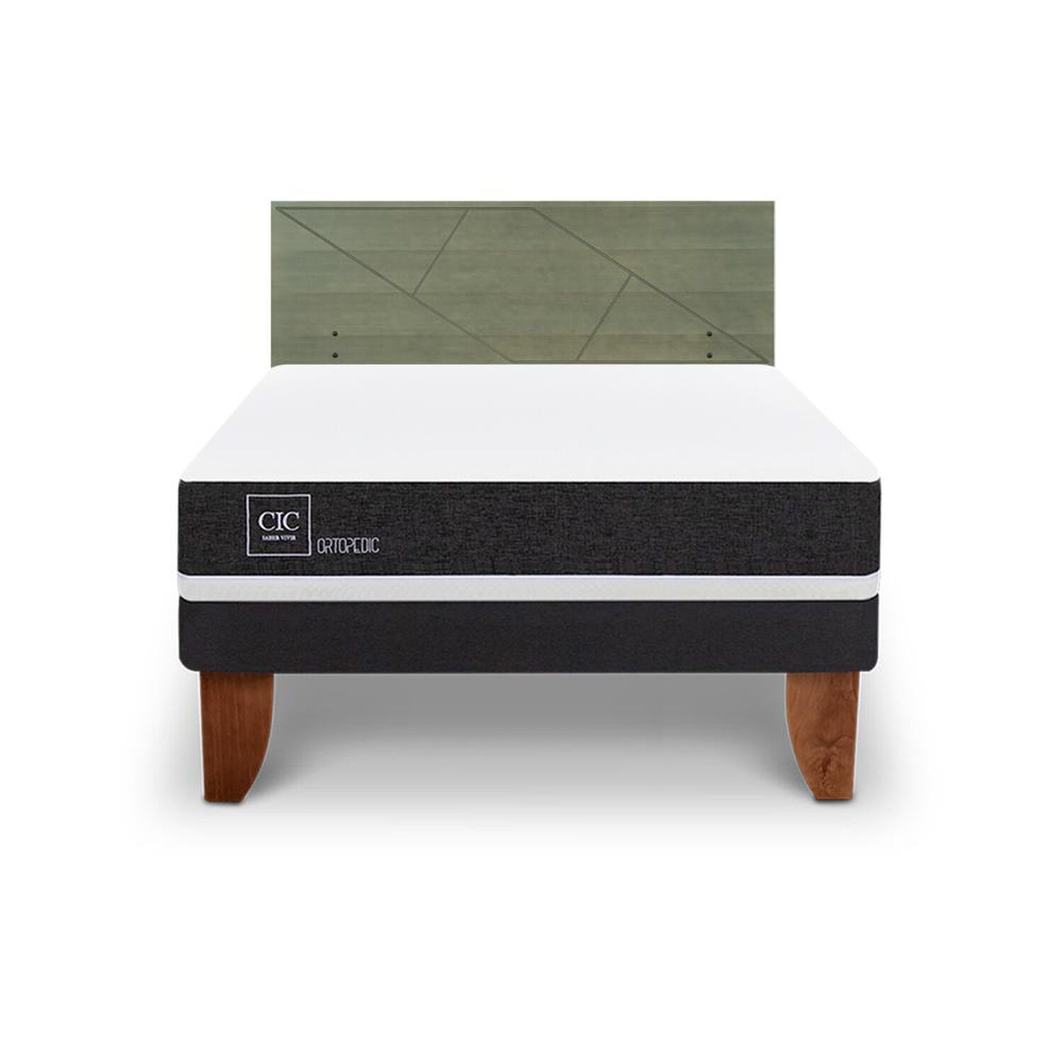Cama Europea Cic Ortopedic / 2 Plazas / Base Normal + Respaldo image number 0.0