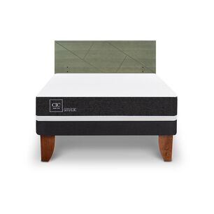 Cama Europea Cic Ortopedic / 2 Plazas / Base Normal + Respaldo