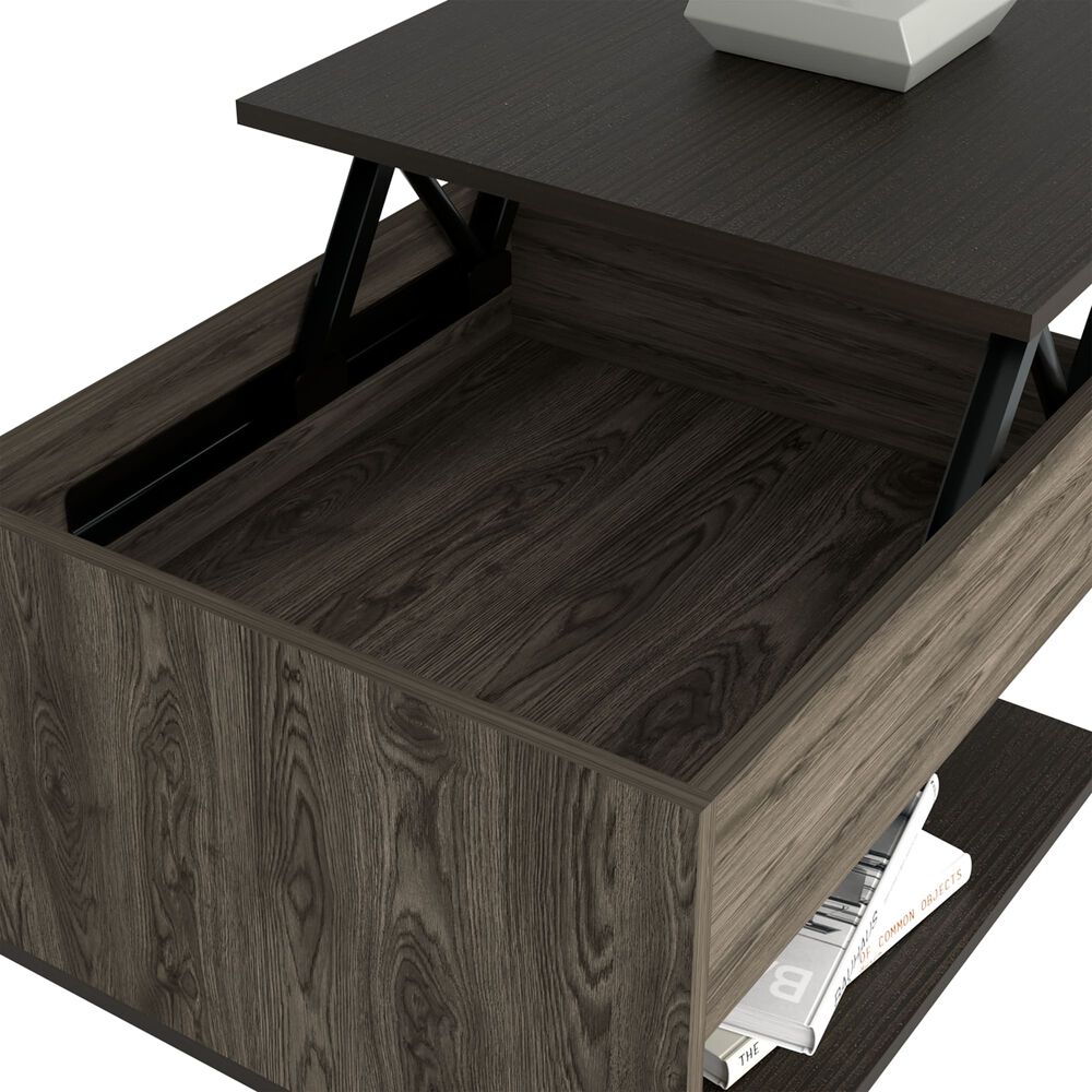 Mesa De Centro Extensible Fm-001o - Café Oscuro Y Negro image number 3.0