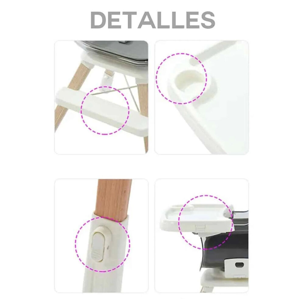 Silla De Comer Giratoria 360 Rosada - Babymine image number 6.0