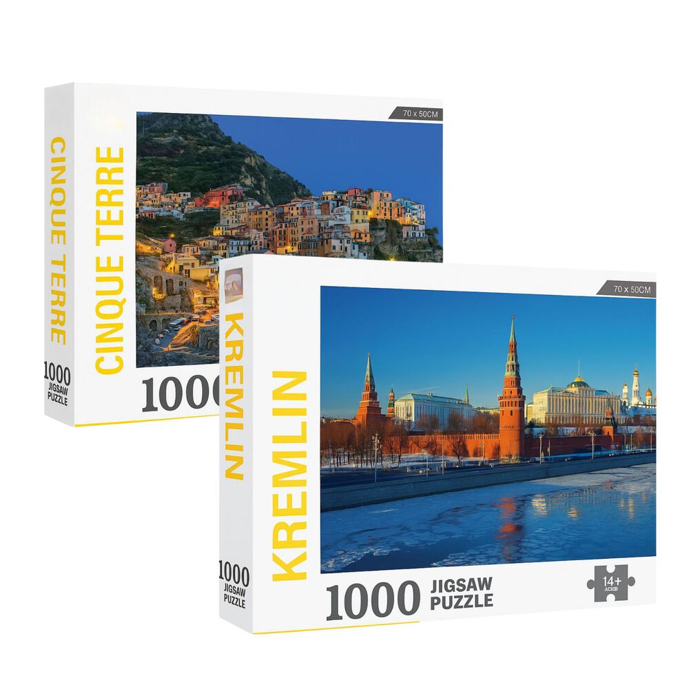 2 Rompecabezas 1000 Piezas 70x50cm Cinique Terre Kremlin image number 0.0