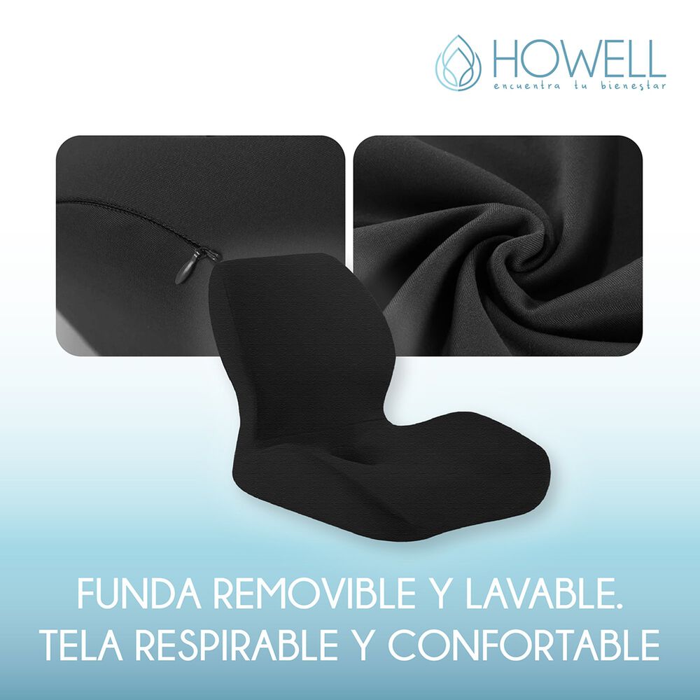 Coj&iacute;n Ortop&eacute;dico Asiento Y Espalda Lumbar 2 En 1 Howell image number 7.0