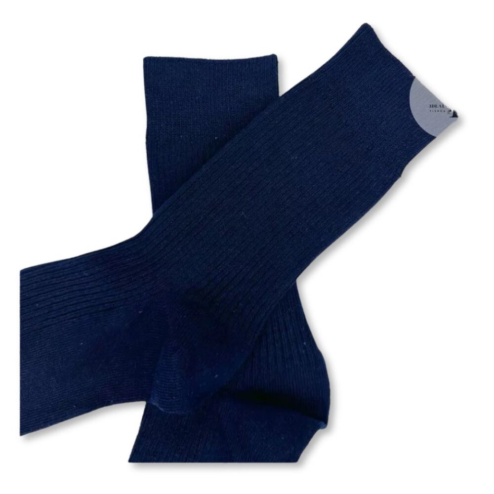 Calcet&iacute;n Escolar Corto Bamb&uacute; Azul Unisex 1 Par image number 3.0