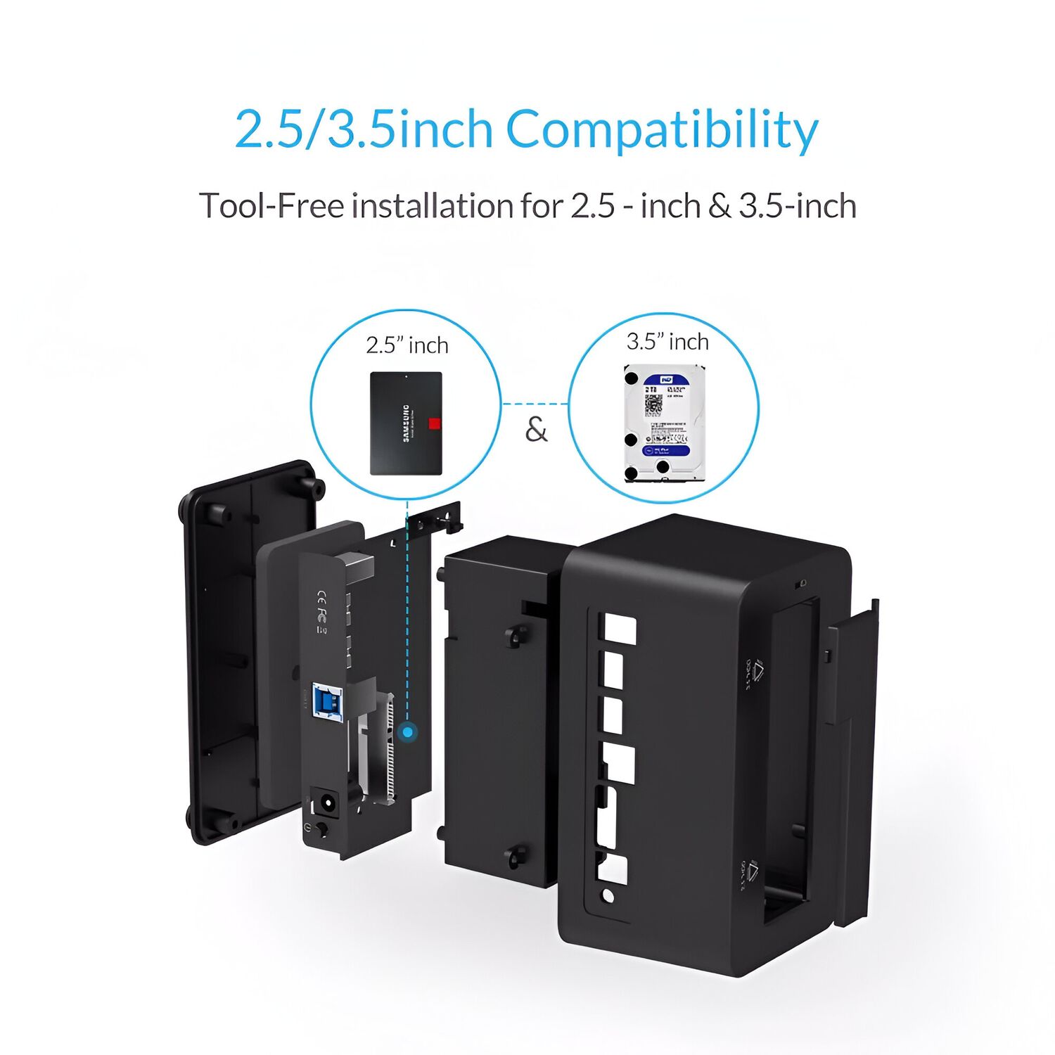 Lector De Discos Sata Usb 3.0 High Speed Dock Station Dck300 image number 7.0