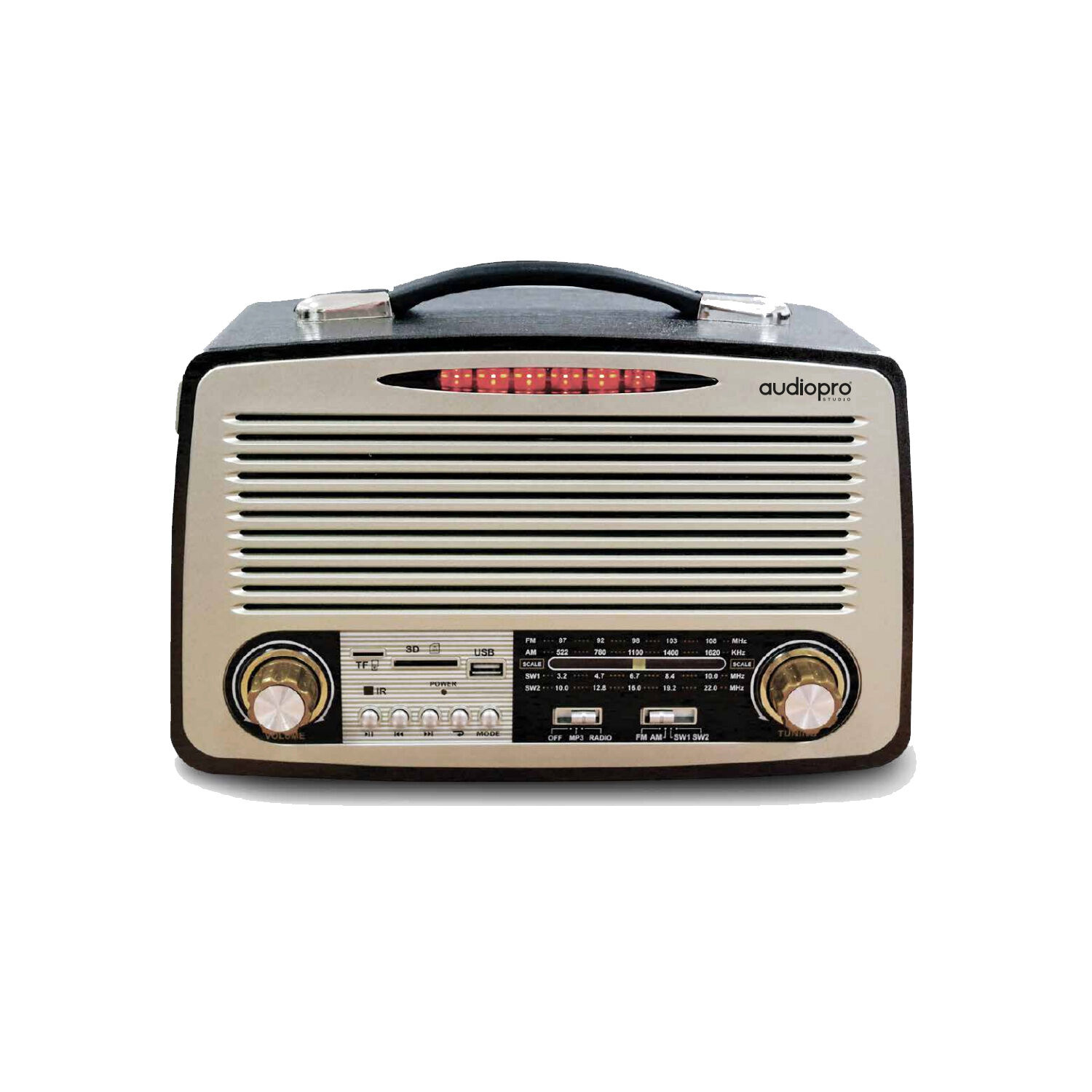 Parlante Retro Port&aacute;til Con Radio Y Bluetooth 5w - Ps image number 0.0