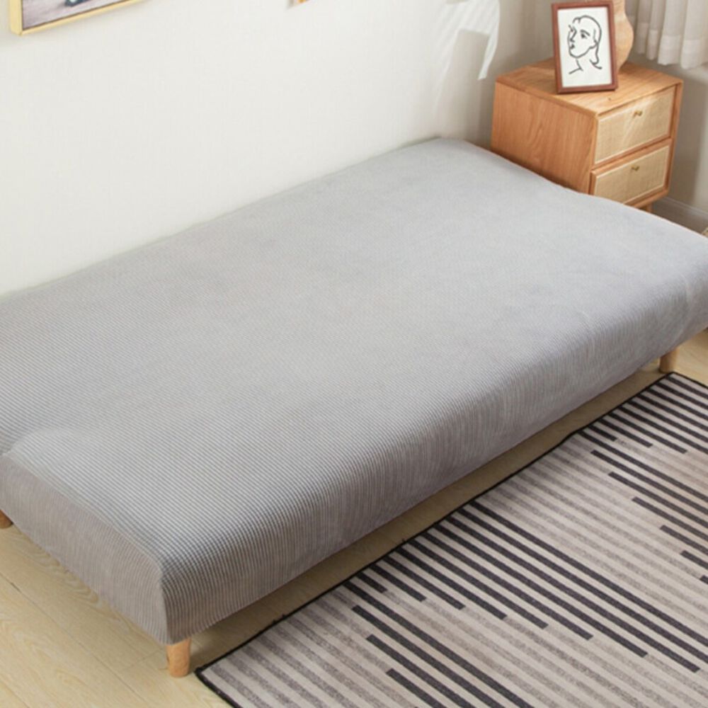 Funda Cubre Futon Cuadrille Tela Elasticada Color Gris Claro image number 4.0