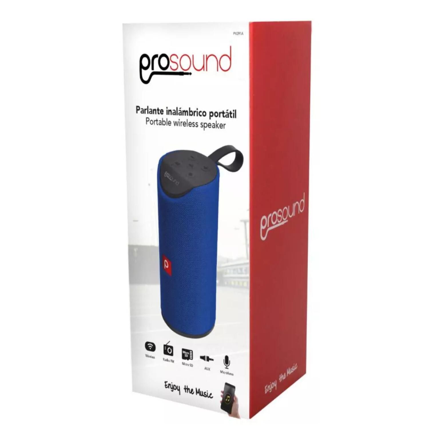 Parlante Bluetooth Tws Aux Usb Azul P391 Prosound image number 1.0