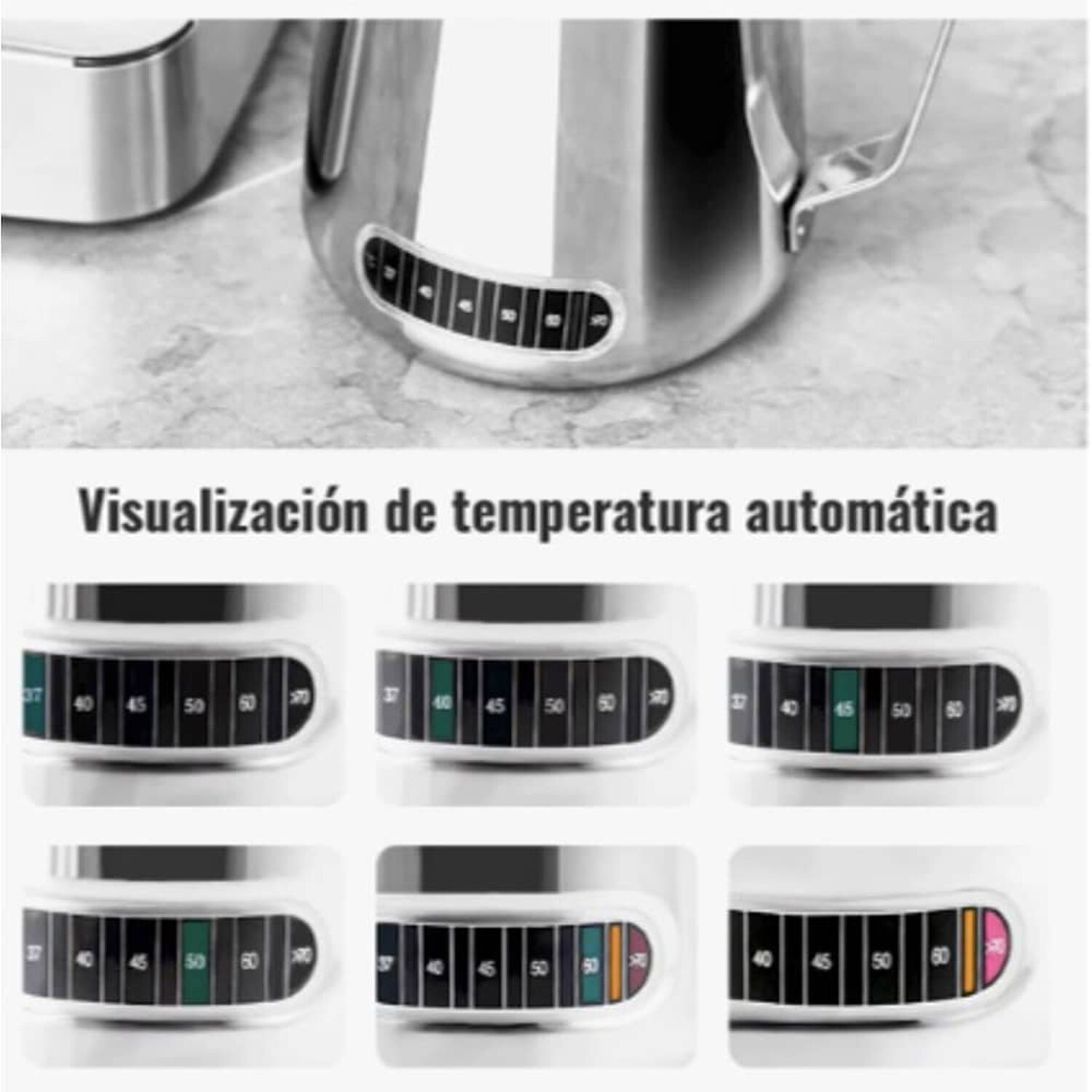 Jarra Espuma De Leche Con Termometro Texturizar 600ml image number 1.0