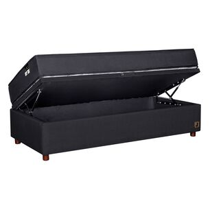 Cama Ba&uacute;l Mons Black / 1 Plaza / Base Normal