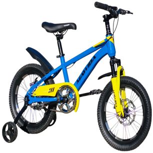 Bicicleta Aro 16 Mawida Con Freno Disco Azul Amarillo