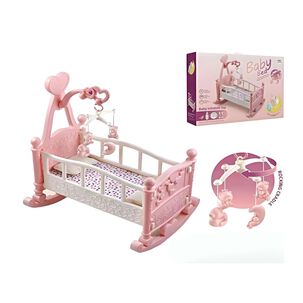 Juguete Cuna Para Mu&ntilde;ecas 53x53x32cm Rosado Infantil
