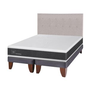 Cama Europea Cic Ortopedic / 2 Plazas / Base Dividida + Respaldo