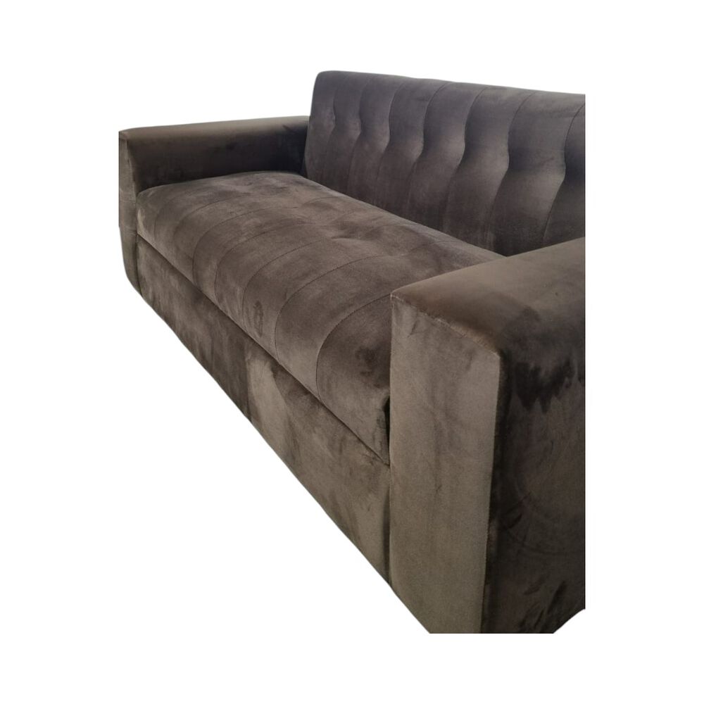Sofa Tres Cuerpos Felpa Chocolate image number 2.0