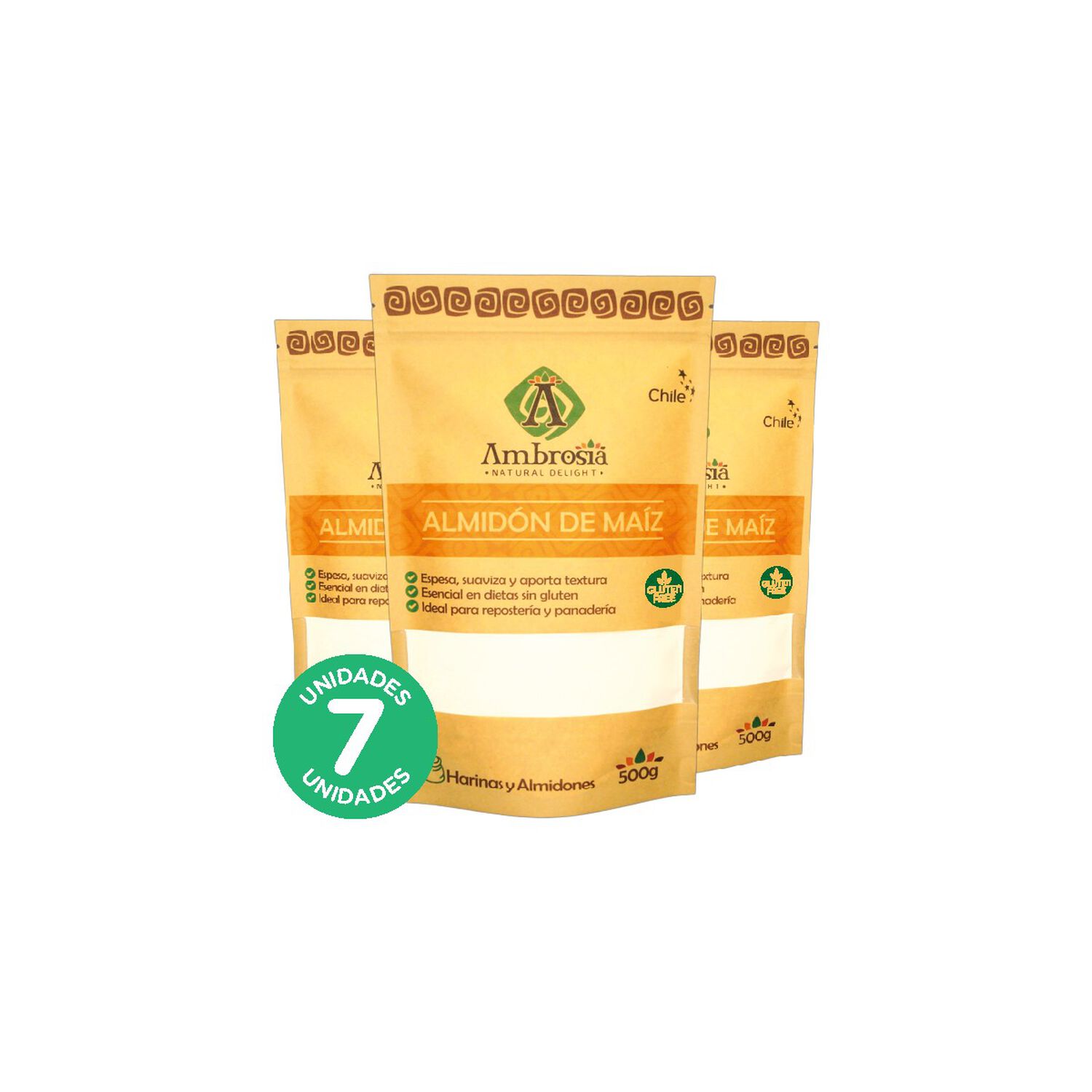 Pack 7, Almid&oacute;n De Ma&iacute;z Libre De Gluten Para Preparaciones Keto 500gr image number 0.0