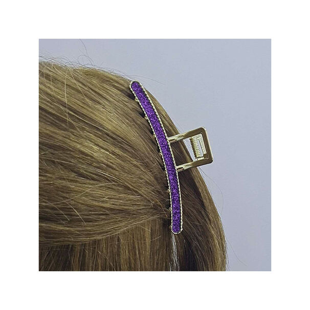 Traba Met&aacute;lica Garra Tibur&oacute;n Cabello Brillo Intenso Morado