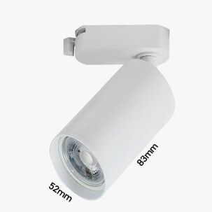 1 Riel Monof&aacute;sico 1mt Blanco + 4 Focos Luz C&aacute;lida