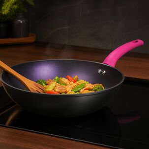 Wok Antiadherente Vitta Cherry 28cm Aluminio Forjado Apto Todo Tipo Cocinas