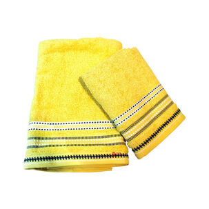 Juego De Dos Toallas Turcas Amarillo/diseño B&b Kitchen - Ps