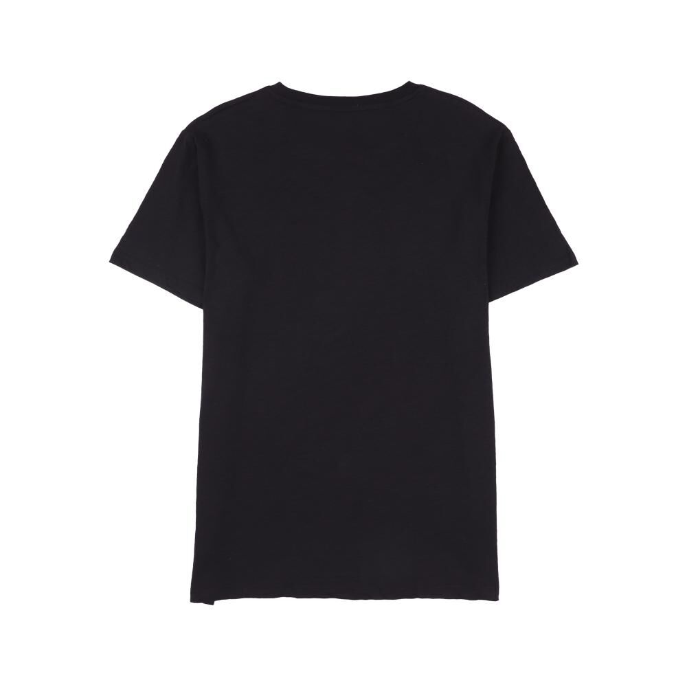 Polera Lisa Manga Corta Cuello Redondo Hombre Az Black image number 1.0