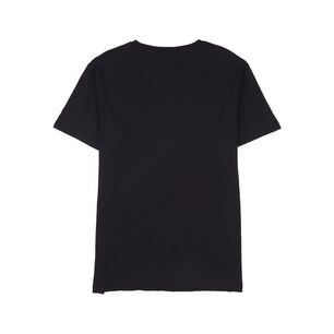 Polera Lisa Manga Corta Cuello Redondo Hombre Az Black