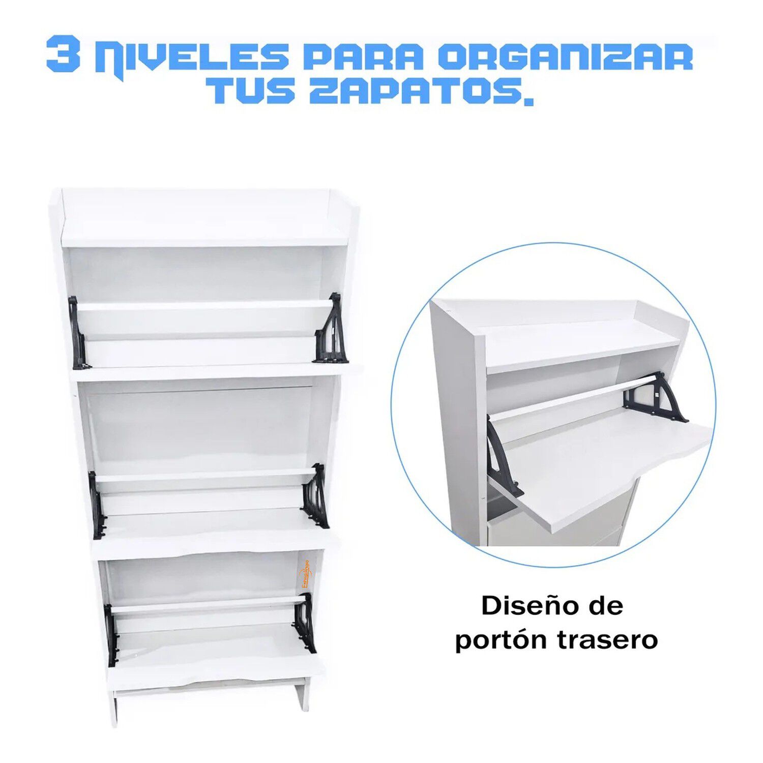 Zapatero Organizador 3 Niveles Dise&ntilde;o Compacto Elegante image number 2.0