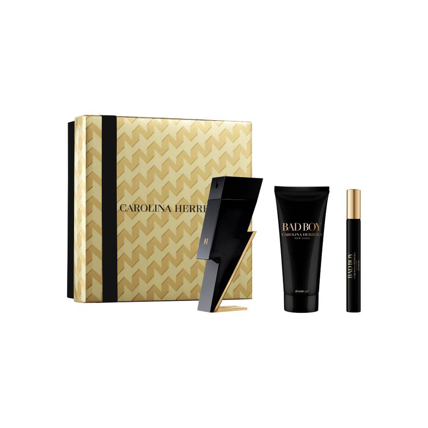 Set De Perfumer&iacute;a Carolina Herrera Bad Boy Edt 100 Ml + Shower Gel 100 Ml + Miniatura image number 0.0