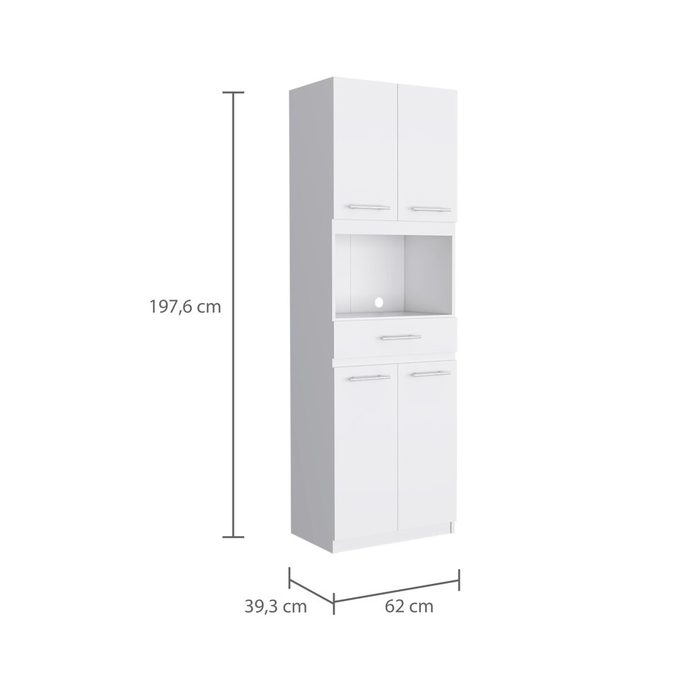 Mueble Microondas 4 Puertas 1 Cajon Fm-003b Blanco image number 8.0