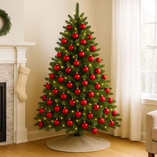 24 Esferas Navide&ntilde;as Bambalinas Esferas 6 Cm Rojas Decorar
