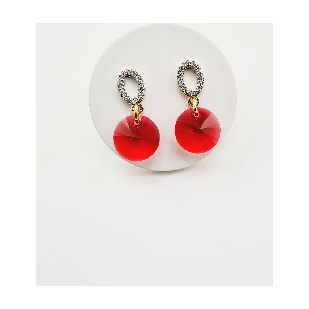 Conjunto Madrid Gold Cristales Genuinos Scarlet image number 2.0