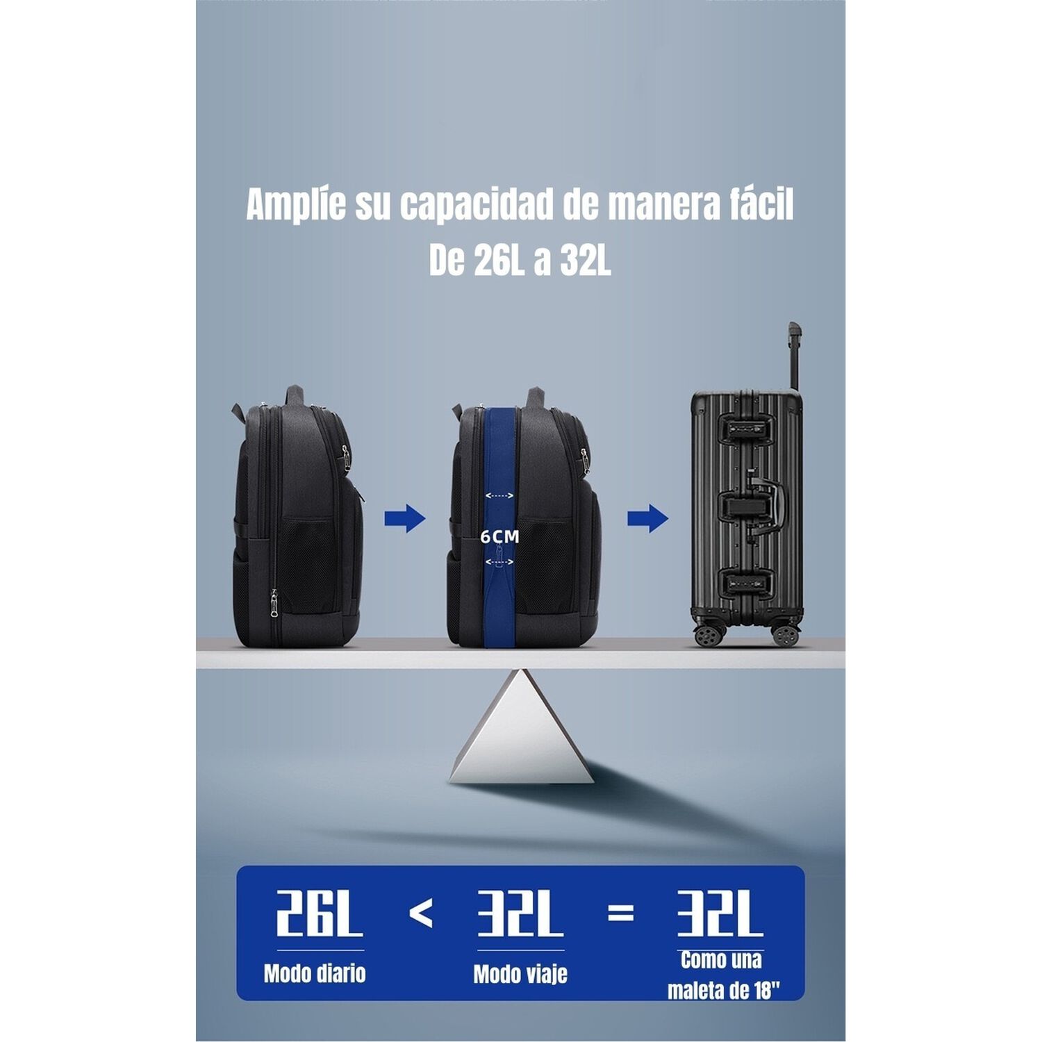 Mochila Notebook Inteligente Con Usb Negra By Lubabycas image number 2.0