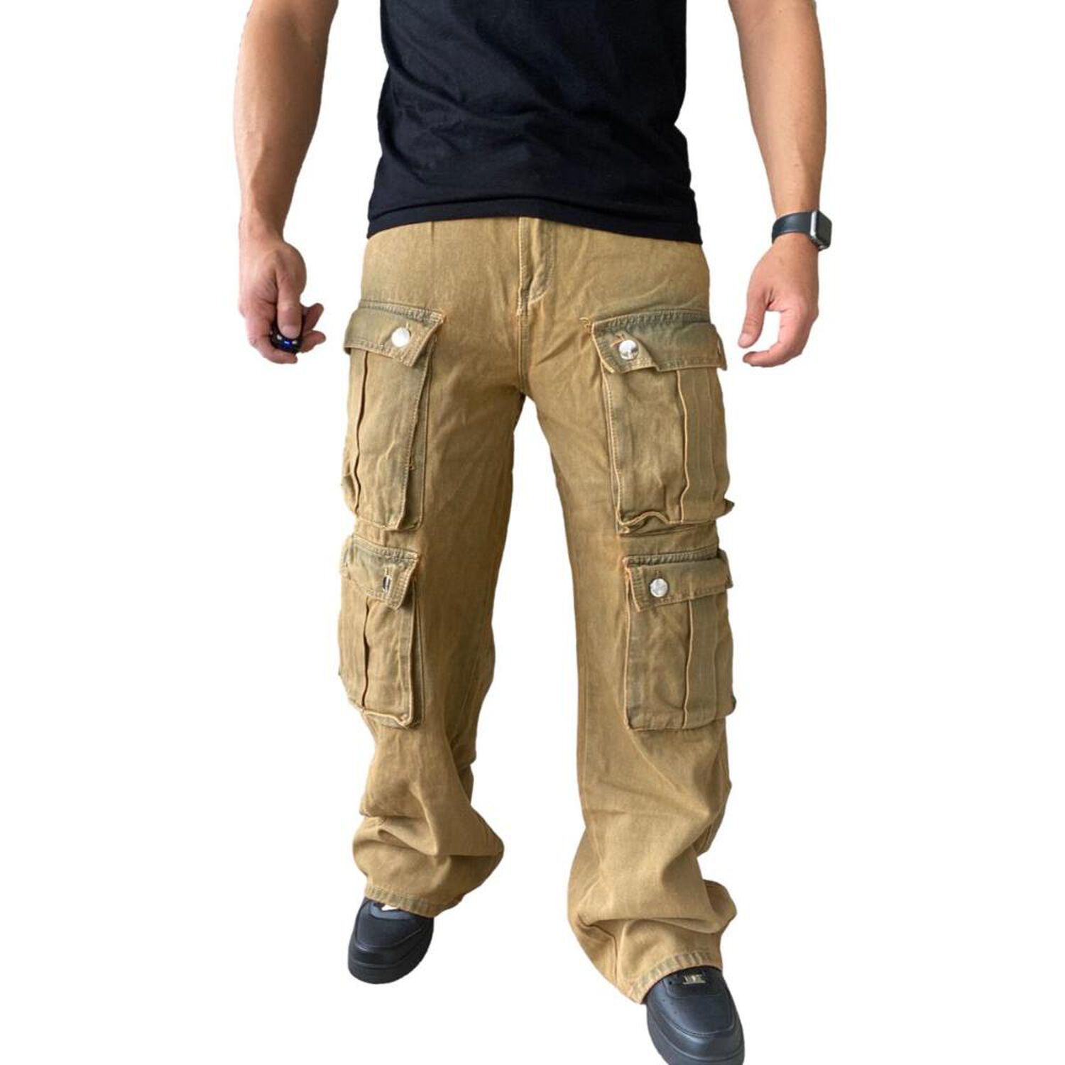 Jeans Di&aacute;bolo Cargo Ancho Wide Leg Hombre image number 14.0