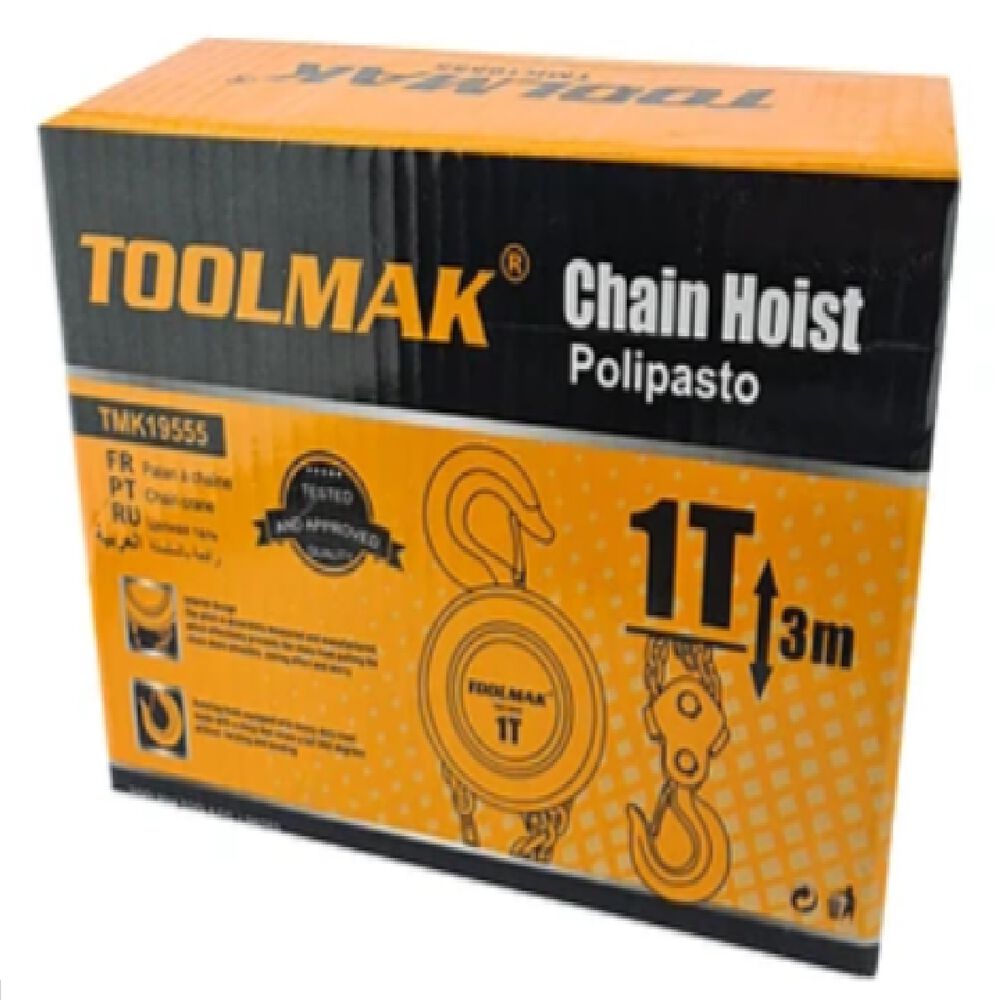 Tecle Con Cadena Manual 1 Tonelada 3 Metros Crownman image number 1.0