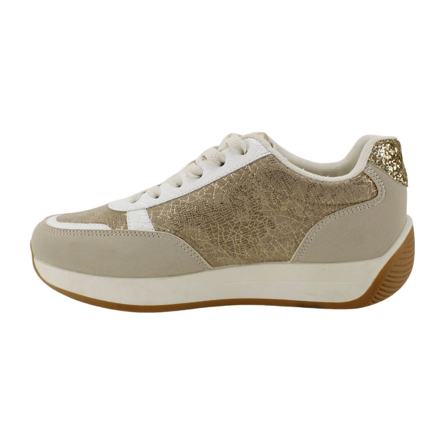 Zapatilla Urbana Mujer New Walk Lrw-043 Beige image number 2.0