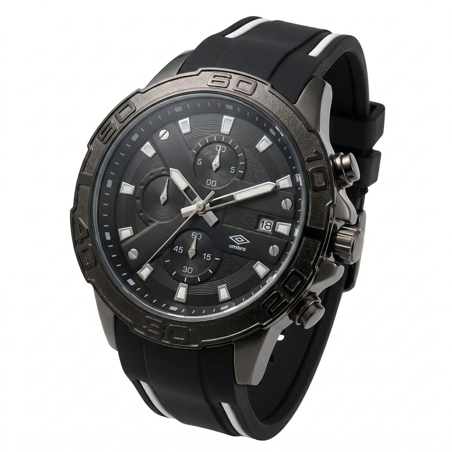 Reloj An&aacute;logo Hombre Umbro Plus Negro/blanco Umbp-1500-108 image number 1.0