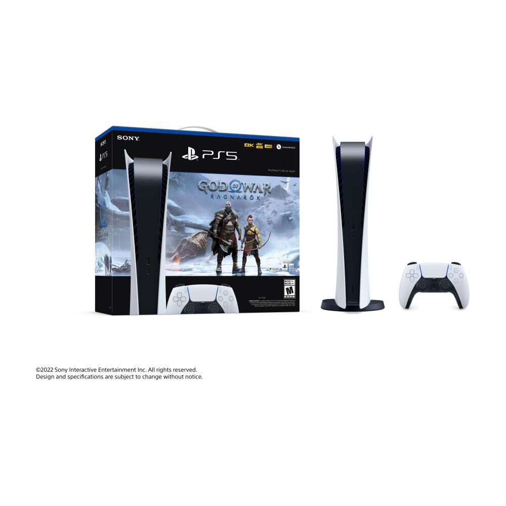 Consola Sony PS5 Digital Edition + God of War Ragnarök image number 1.0
