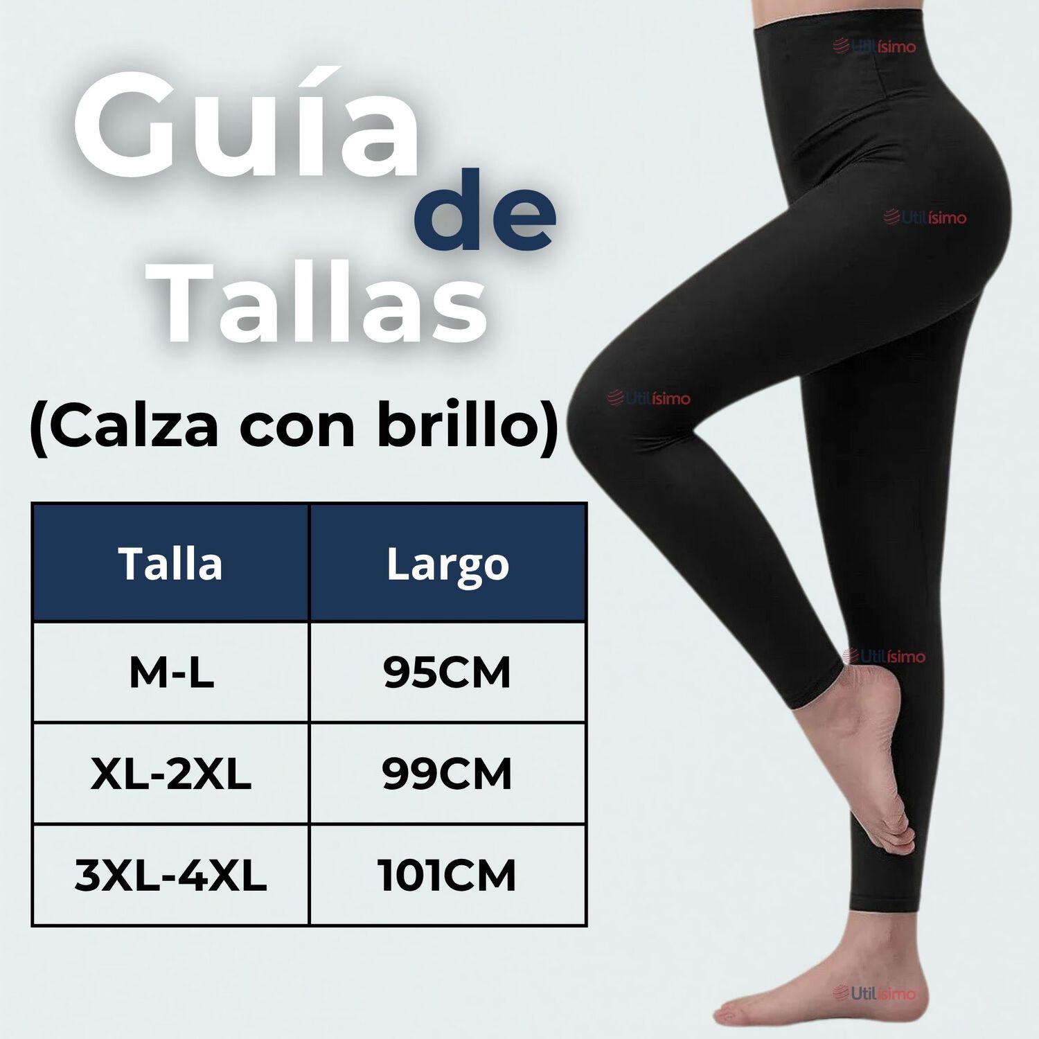 Calza Leggings Con Brillo Polar Tiro Alto Mujer image number 2.0