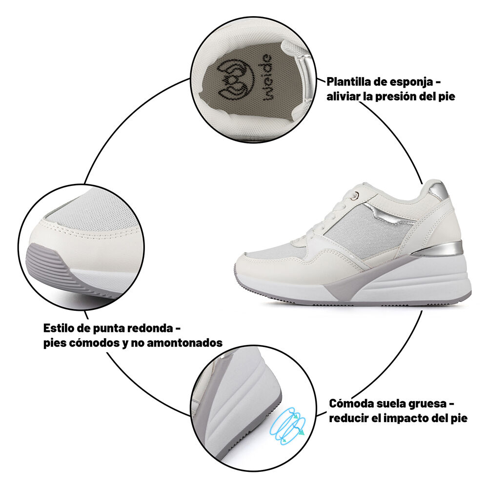 Zapatilla Casual Mujer Deportiva Urbana Moda Weide Jll015 image number 8.0